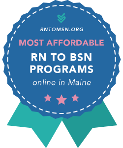 Badge for the Most Affordable RN-BSN Programs in Maine