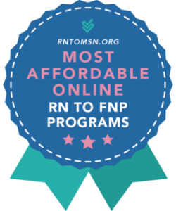 Rankings Badge for Most Affordable RN to FNP Programs