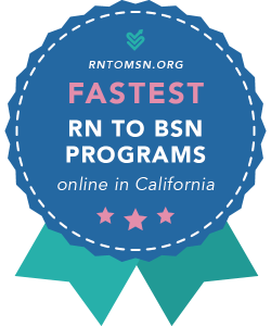 Rankings Award Badge for the Fastest RN-BSN Programs in California