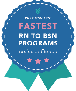 Rankings Award Badge for the Fastest RN-BSN Programs in Florida