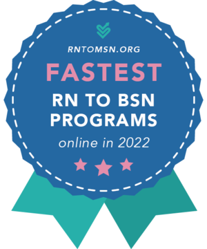 Rankings Badge for the Fastest RN to BSN Programs of 2022
