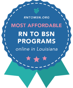 Badge for Louisiana's Most Affordable RN to BSN Programs