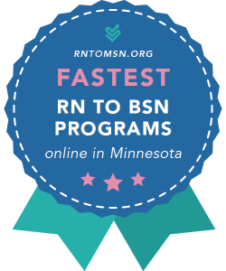 Rankings Badge for Minnesota's Fastest RN to BSN Programs of 2021