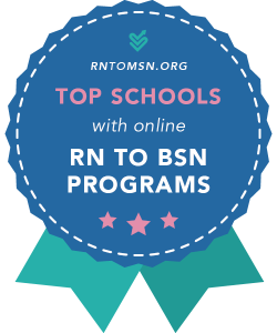 Rankings Badge for the Top Schools with RN to BSN Programs