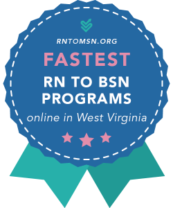 Badge for Fastest RN to BSN Programs in West Virginia